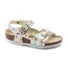 birkenstock 1019743 - CONFETTI WHITE POP RIO KIDS MF ÇOCUK TERLİK